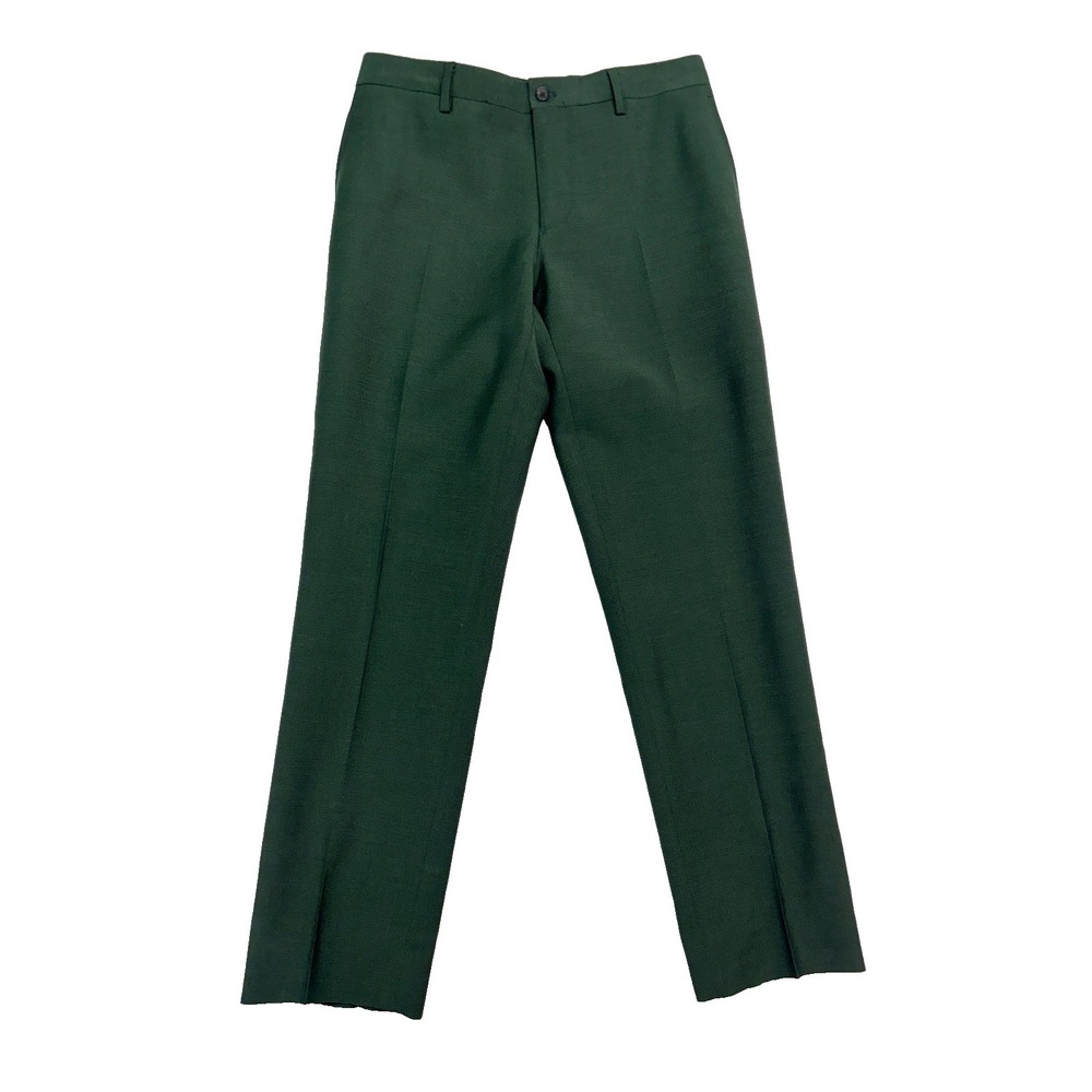 Salvatore Ferragamo IT 48R US 8 Green Wool Mohair Dress Suit Pants Tailored